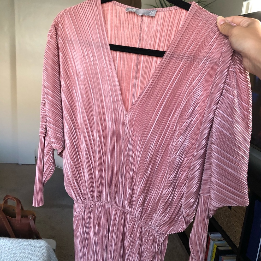 ASOS Ribbed Blush Midi Dress